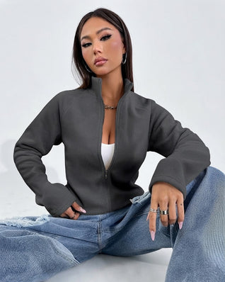 Regular Zip-Up Fleece Tröja
