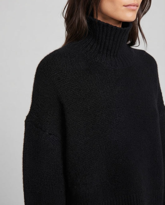 Oversize Strick-Rollkragenpullover