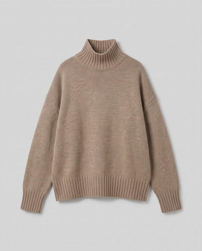Oversize Strick-Rollkragenpullover