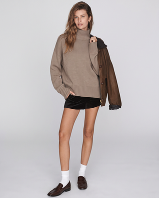 Oversize Strick-Rollkragenpullover