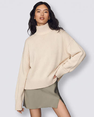Oversize Strick-Rollkragenpullover